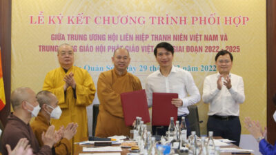 Hội LHTN Việt Nam và Giáo hội Phật giáo Việt Nam ký kết chương trình phối hợp